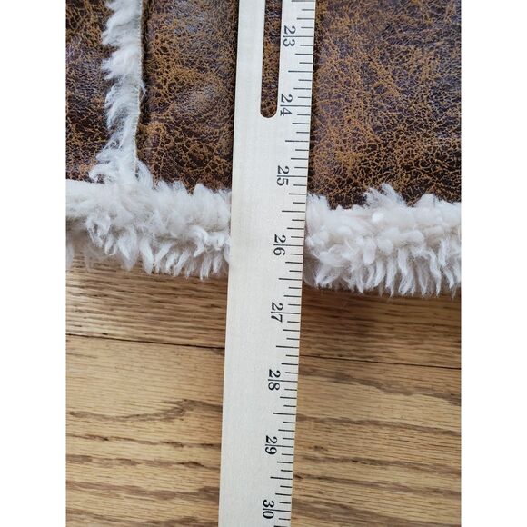Urban Outfitters Unisex M Leigh Jacket SherpaLined Faux Suede Penny Lane Y2K EUC - Picture 7 of 15
